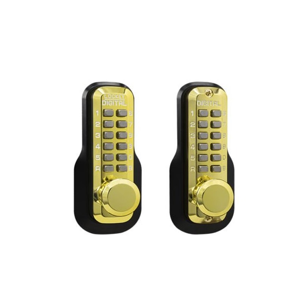 Mechanical Keyless Digital Combination Deadlocking Spring Latch Lock Double Combination Bright Brass